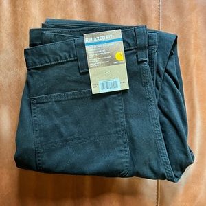 Black Carhartt Relaxed Fit Pants (washed twill dungaree)